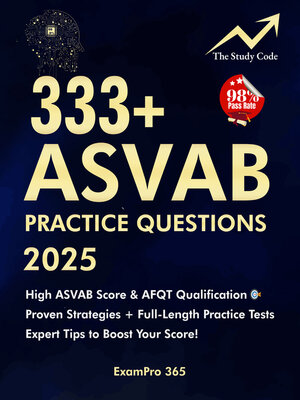 cover image of 333+ ASVAB Practice Questions and Answers 2025